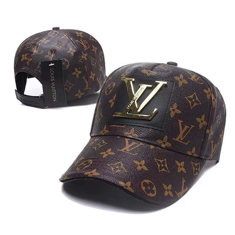 Leather/Mesh Alphabet Branded Baseball Cap