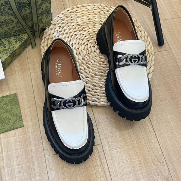 Letter-Embellished Platform Shoes
