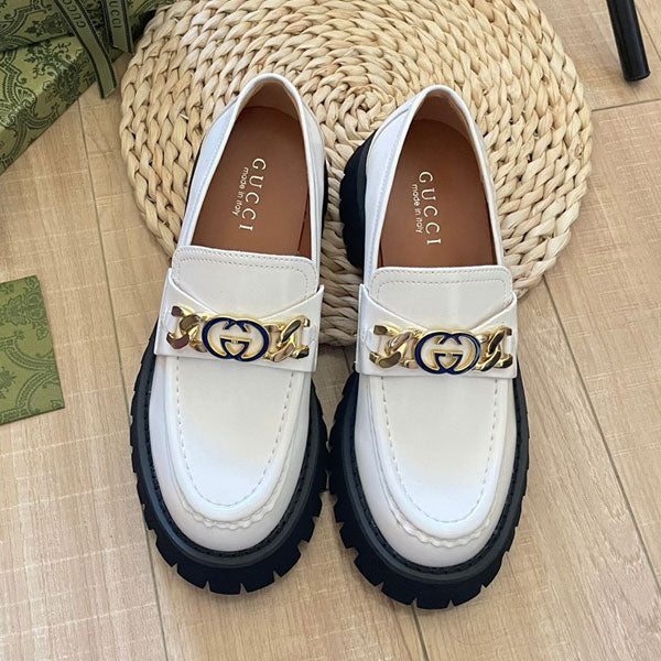 Letter-Embellished Platform Shoes
