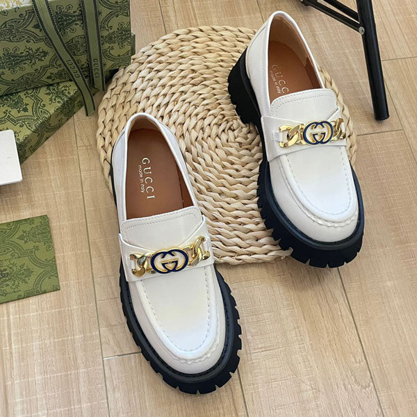Letter-Embellished Platform Shoes