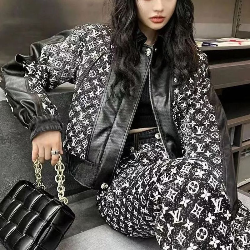 New Denim Windbreaker Jacket Set (Jacket + Pants)