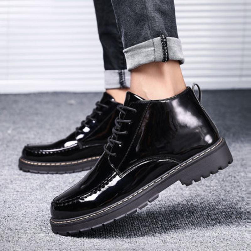Leather Lace Up Men's Boots