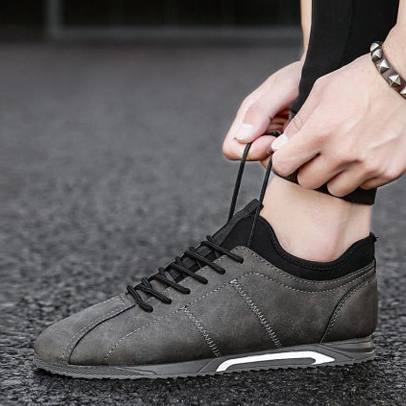 Leather Lace Up Men's Sneakers