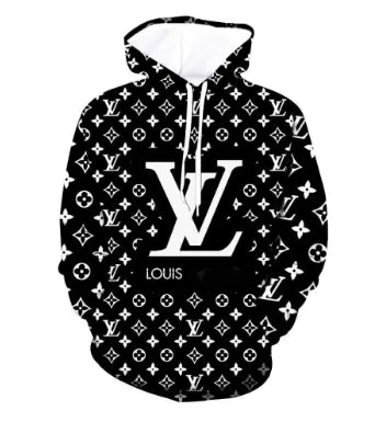 Letter Printed Loose Printed Hooded