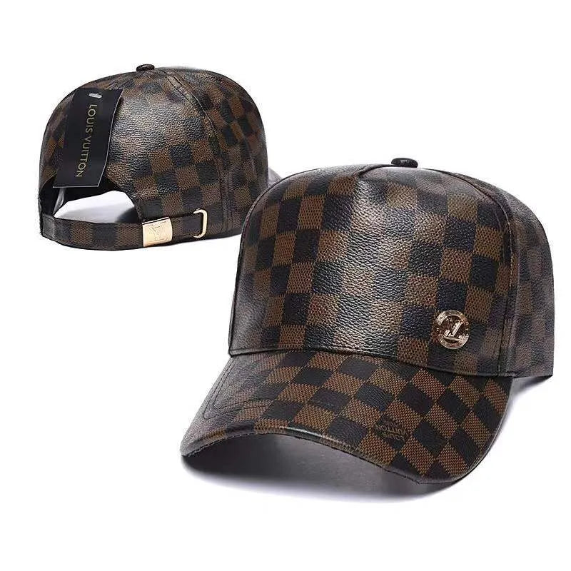 Leather/Mesh Alphabet Branded Baseball Cap
