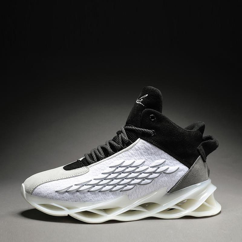 Knitted Fabric Lace Up Men's Sneakers