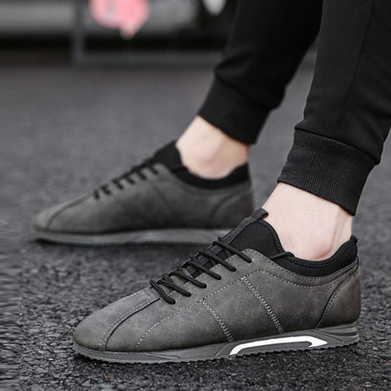 Leather Lace Up Men's Sneakers