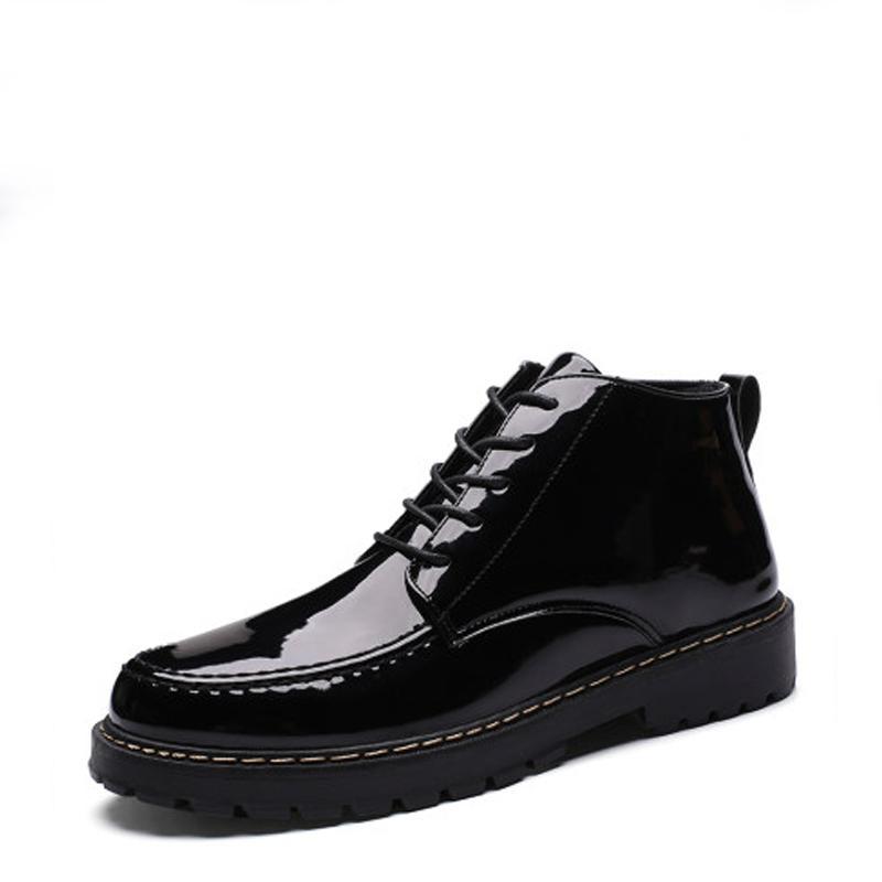 Leather Lace Up Men's Boots