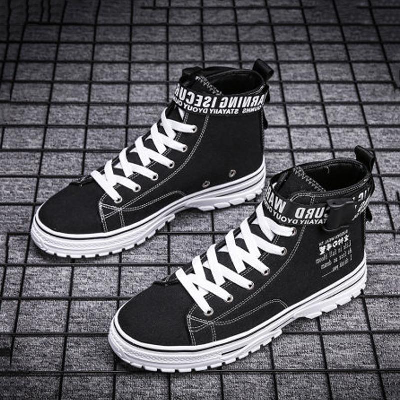 Canvas Cloth Lace Up High-top Men's Boots