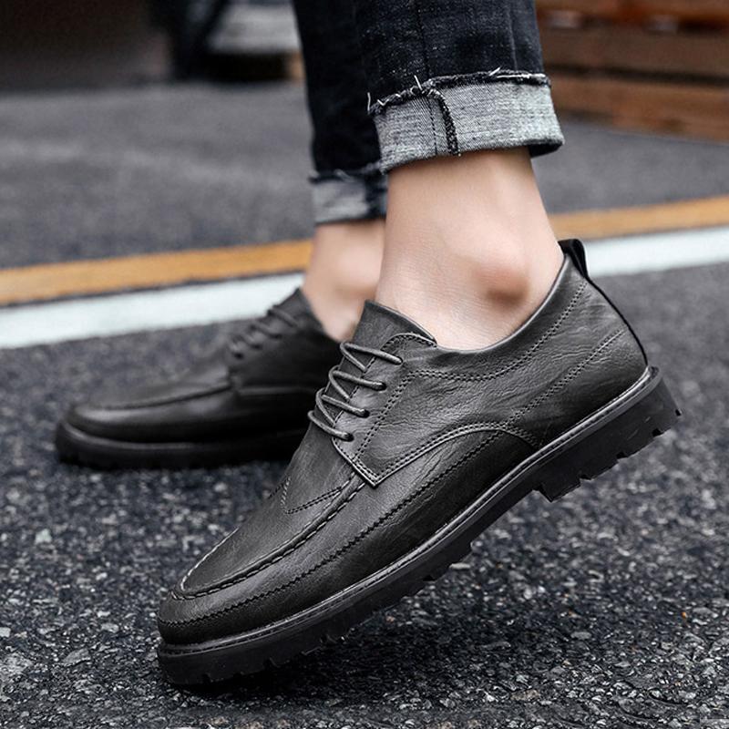Cowhide Lace Up Men's Dress Shoes