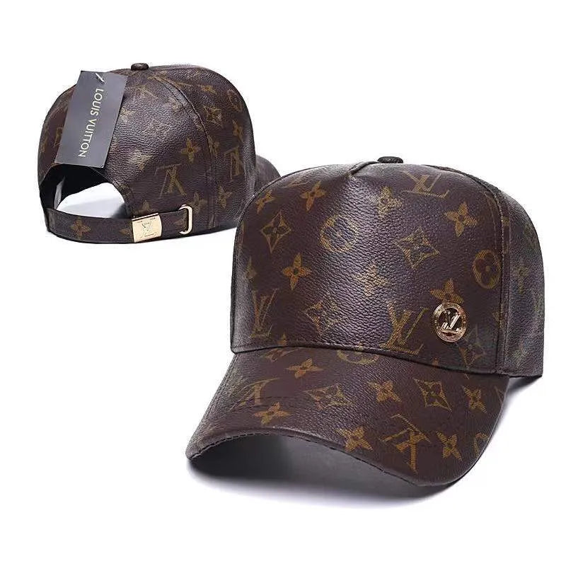 Leather/Mesh Alphabet Branded Baseball Cap