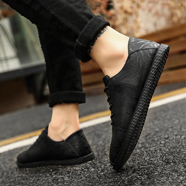 Leather Lace Up Waterproof Men's Dress Shoes