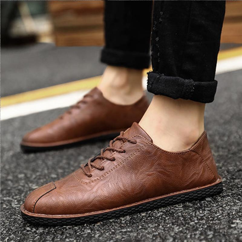 Leather Lace Up Waterproof Men's Dress Shoes
