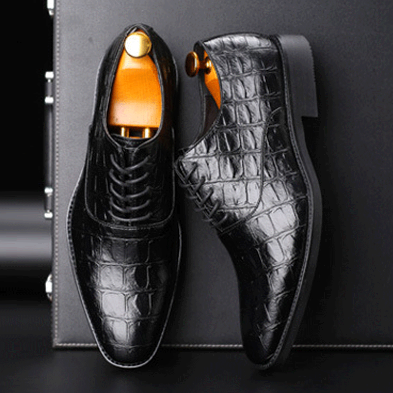 Leather Pointed Toe Men's Dress Shoes