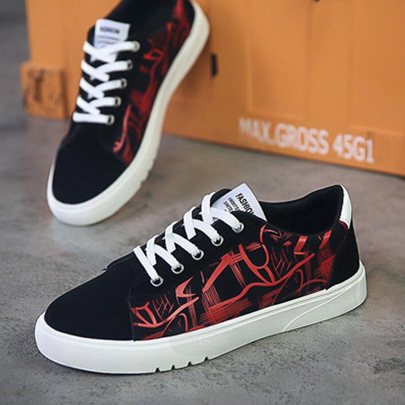 Canvas Cloth Lace Up Men's Sneakers