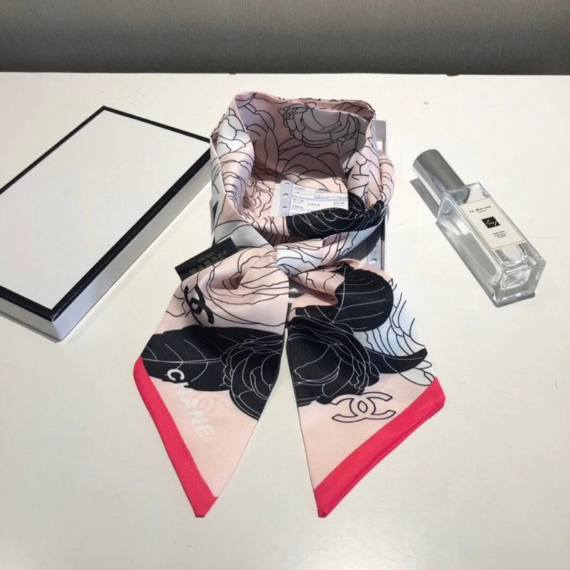 Rose Pattern Leisure Silk Scarf