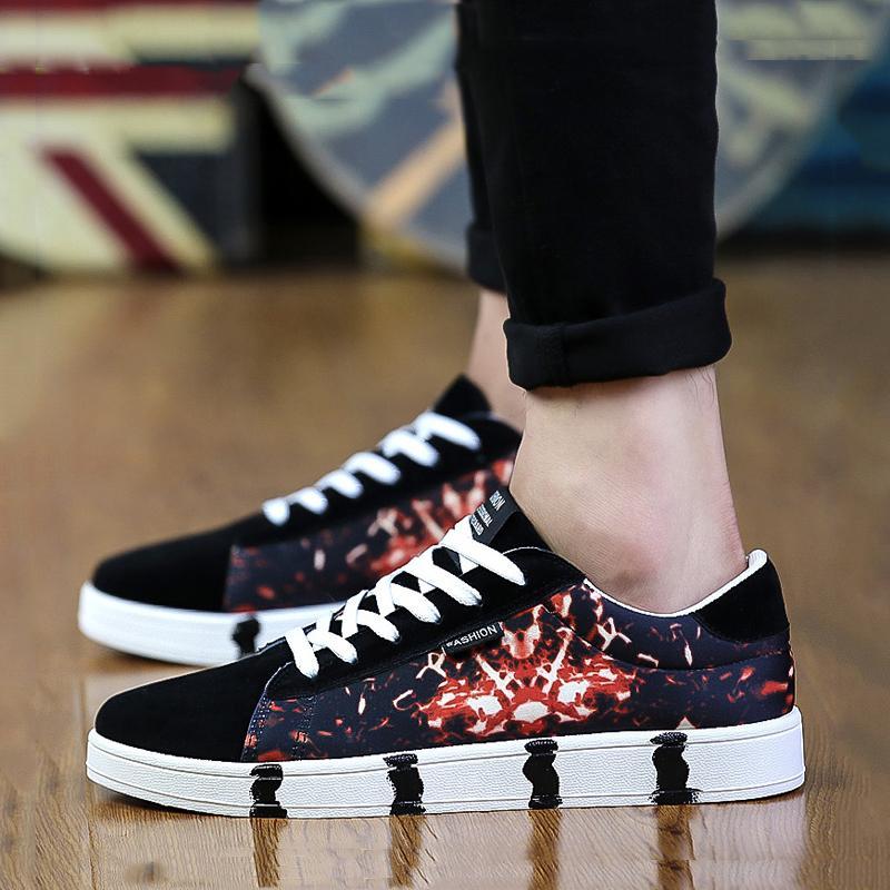 Canvas Cloth Lace Up Men's Sneakers