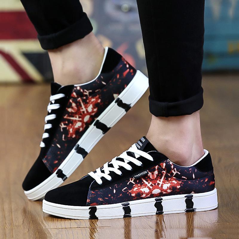 Canvas Cloth Lace Up Men's Sneakers