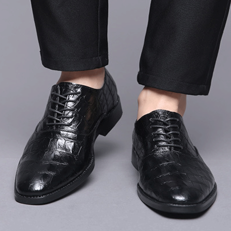 Leather Pointed Toe Men's Dress Shoes