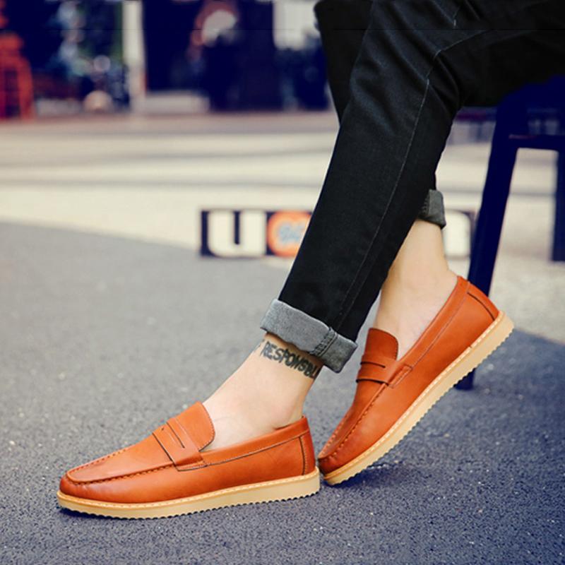 Leather Slip On Men's Loafers