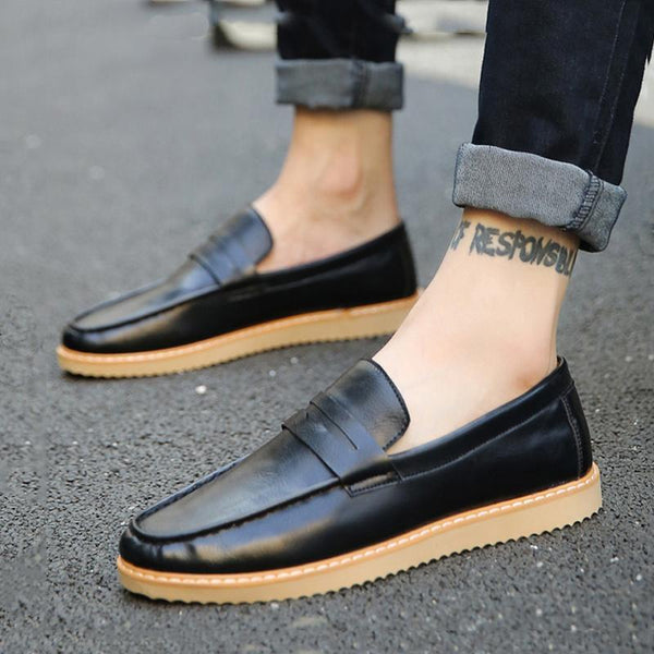 Leather Slip On Men's Loafers
