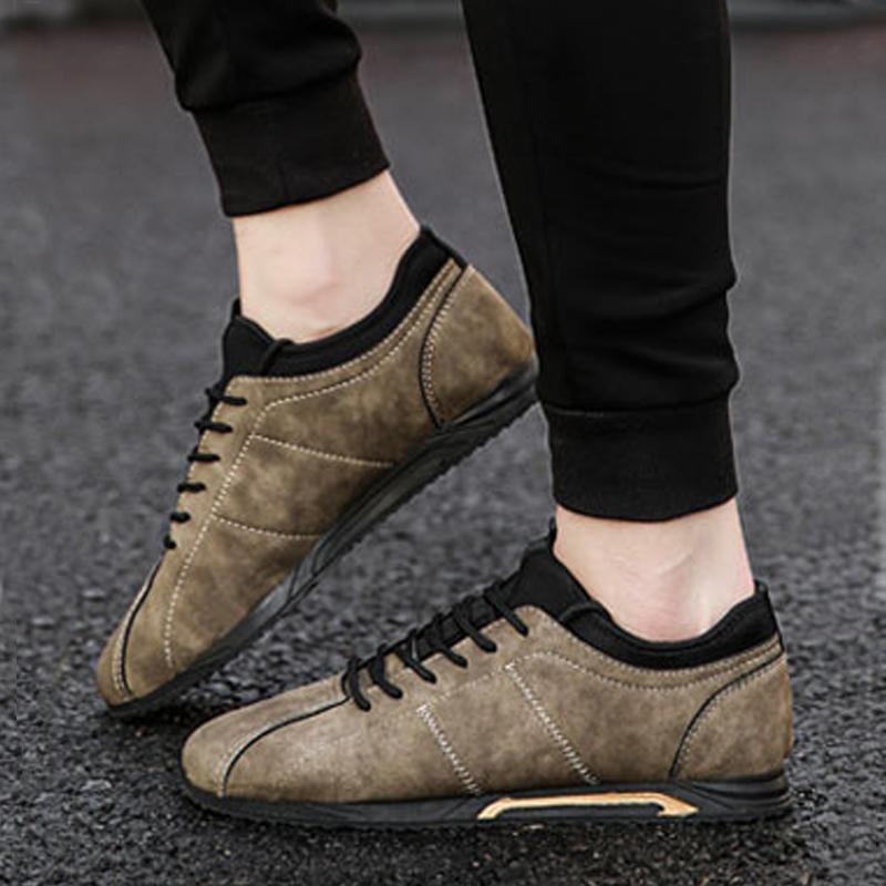Leather Lace Up Men's Sneakers