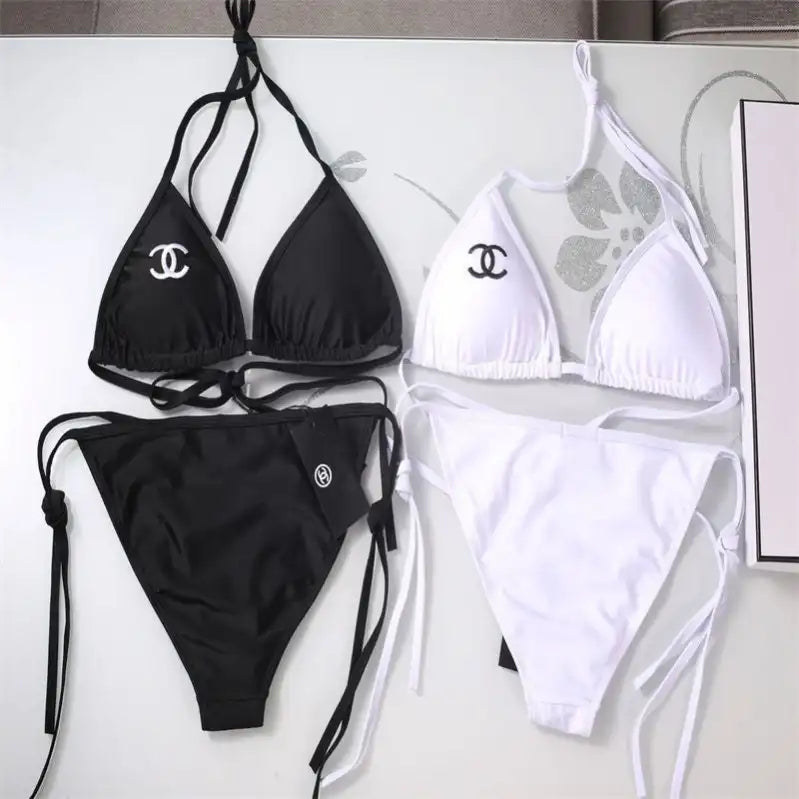 Fashion Letter Printed Bikini Swimsuit