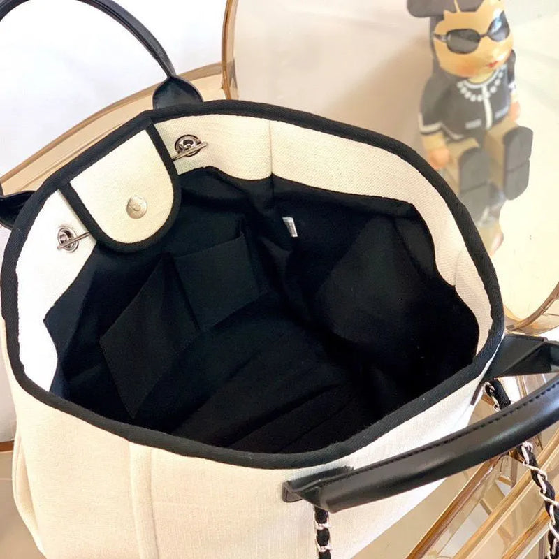 Classic Embroidered Beach Handbag