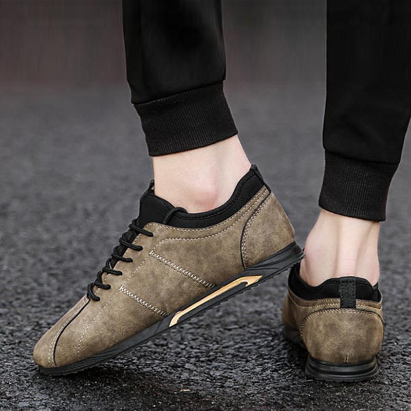 Leather Lace Up Men's Sneakers