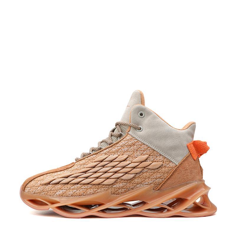 Knitted Fabric Lace Up Men's Sneakers