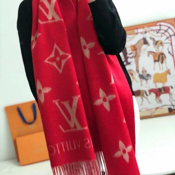 Thickening Fashion Warm Tassel Letter Shawl Scarf