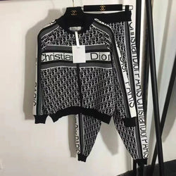 Fashion Letter Printed Suit Top+Pants