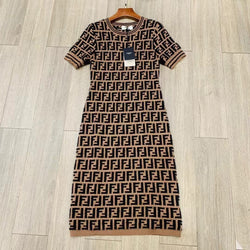 Women's Letter Printed Knited Dress