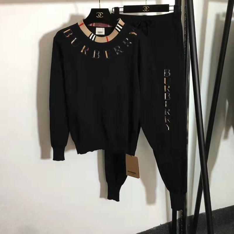 Fashion Letter Printed Suit Top+Pants