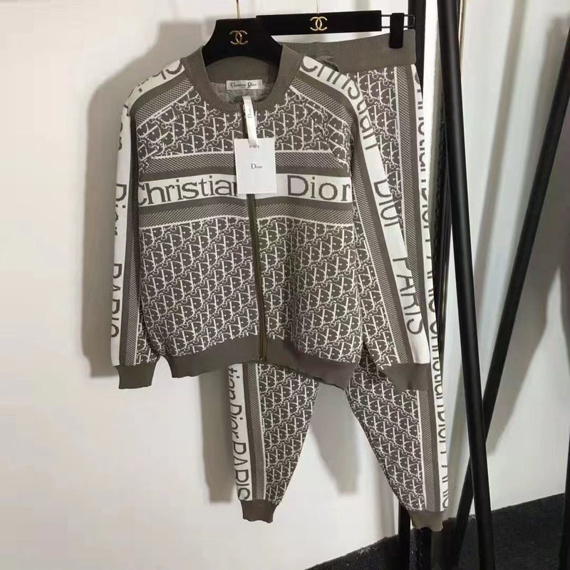 Fashion Letter Printed Suit Top+Pants