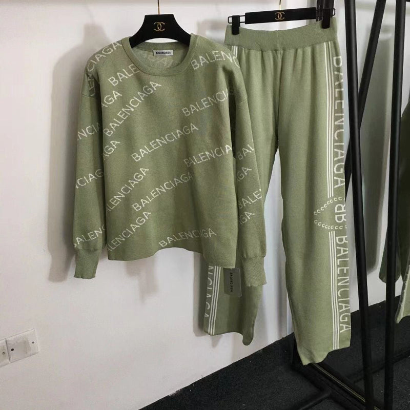 Women's Cardigan Wide Leg Pants 2 Piece Suit