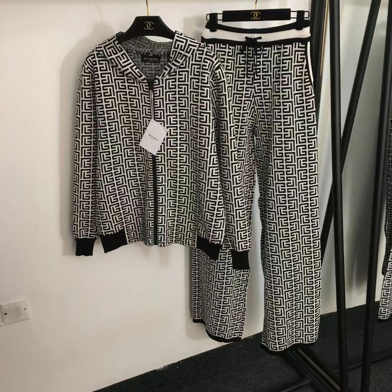 Women's Cardigan Wide Leg Pants 2 Piece Suit