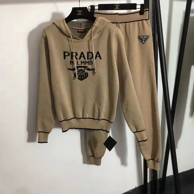 Knitted Sweatshirt And Leggings 2-Piece Suit