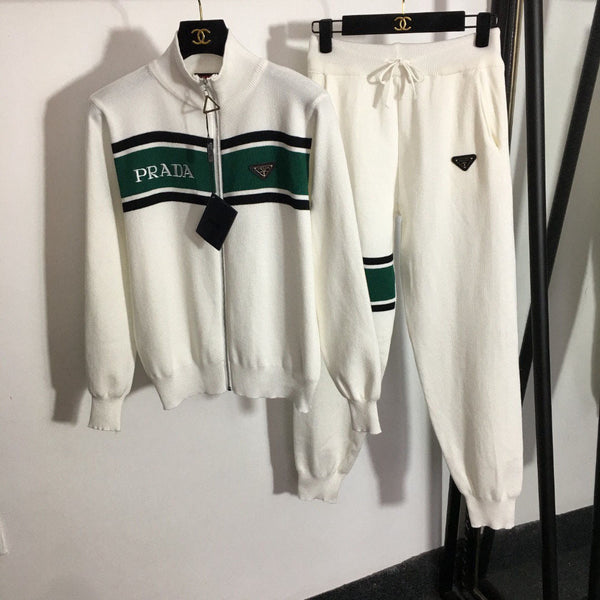 Zip Cardigan Jacket And Leggings 2-Piece Suit