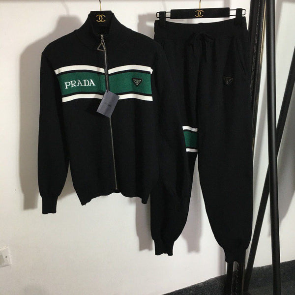Zip Cardigan Jacket And Leggings 2-Piece Suit