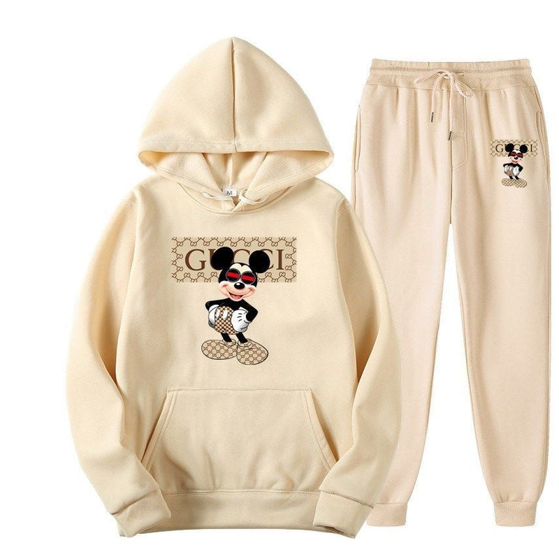 Letter Print Casual Sports Suit