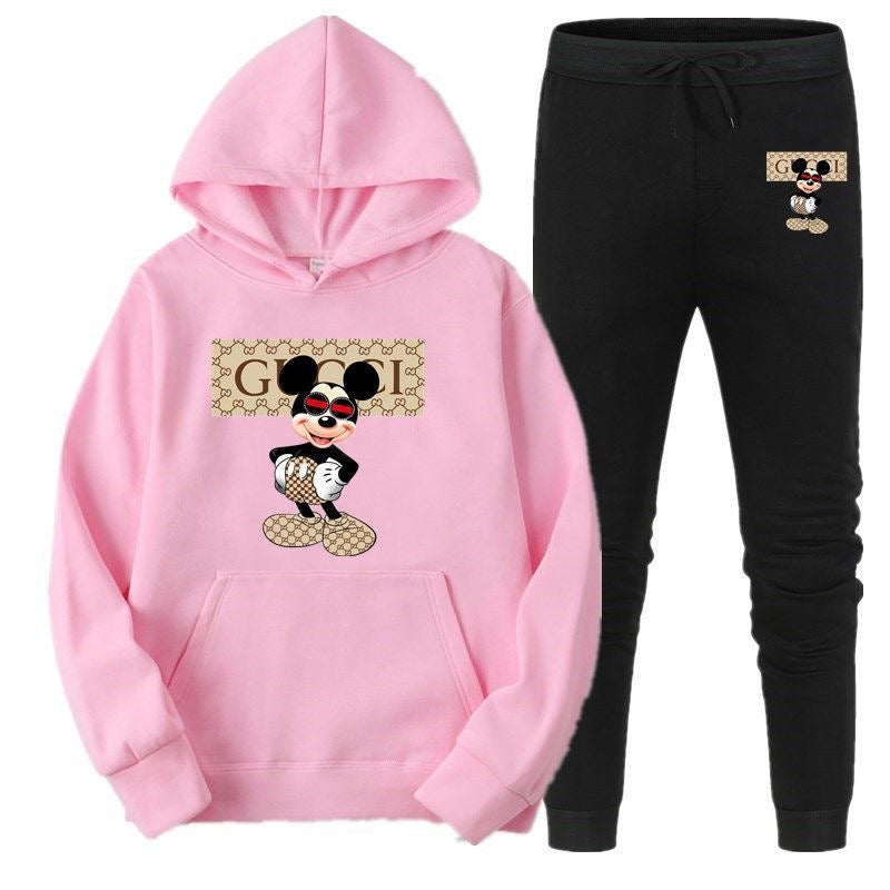 Letter Print Casual Sports Suit