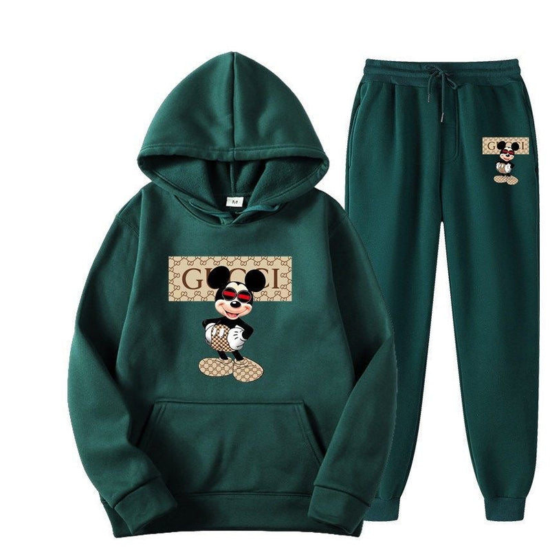 Letter Print Casual Sports Suit