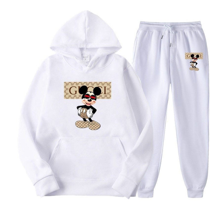 Letter Print Casual Sports Suit