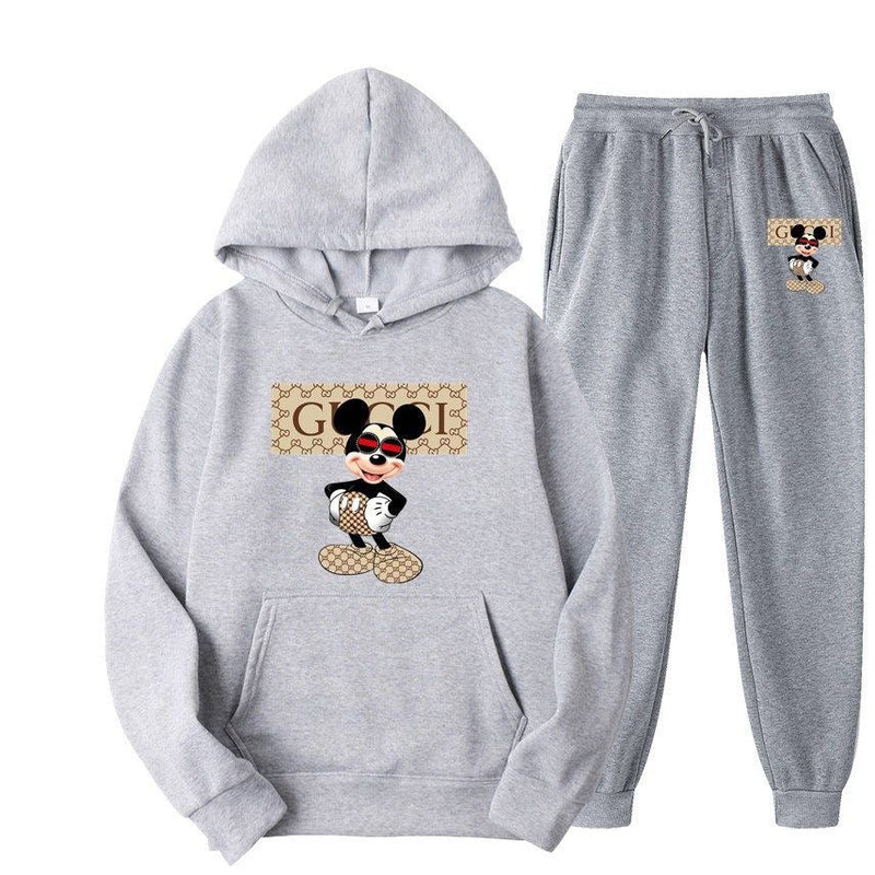 Letter Print Casual Sports Suit