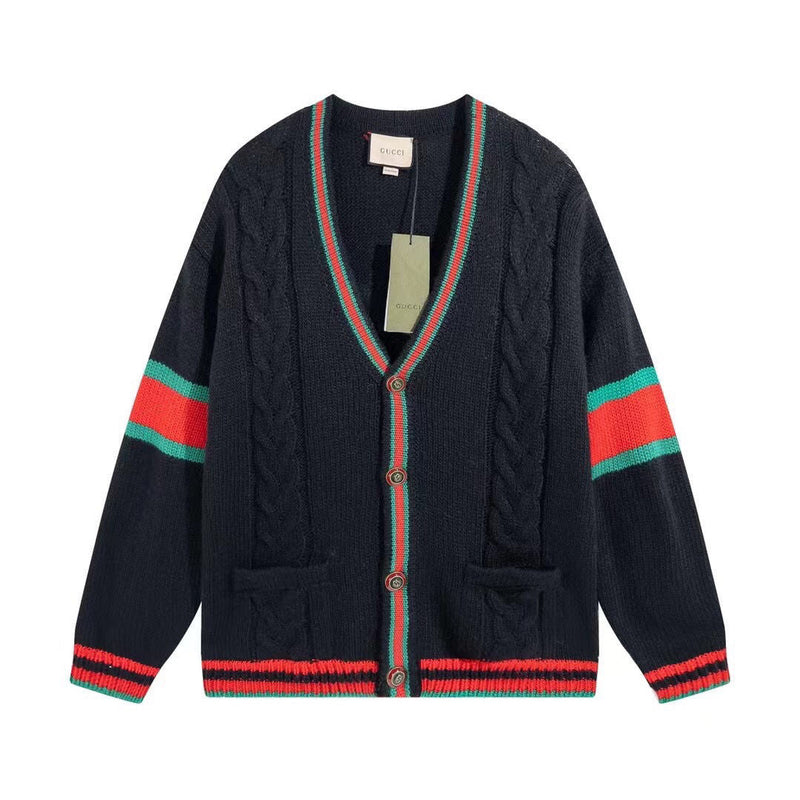 Letter Print Cardigan Sweater