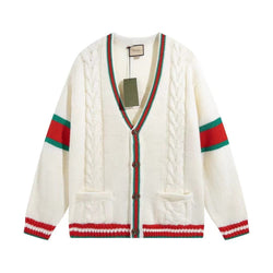 Letter Print Cardigan Sweater