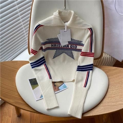 Women's Printed High Neck Sweater