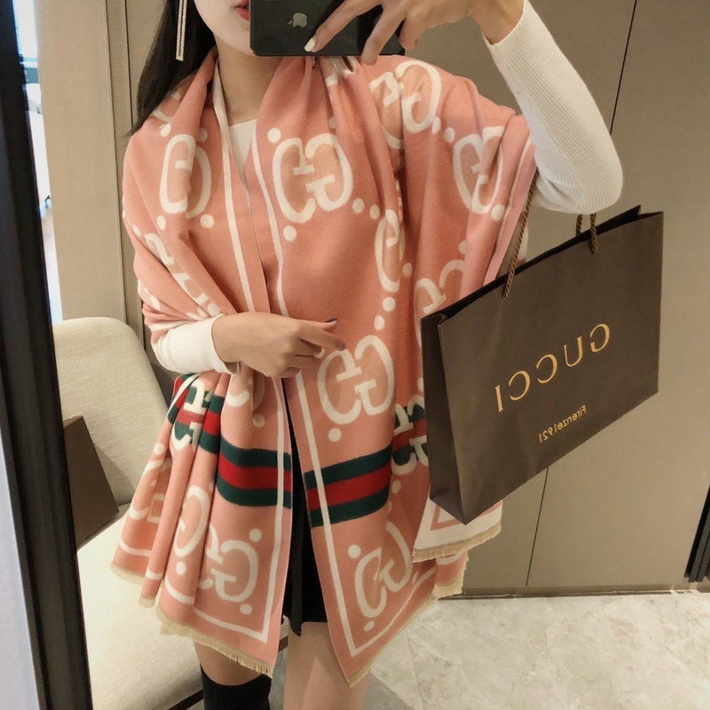 Fashion Letter Printed Cashmere Scarf