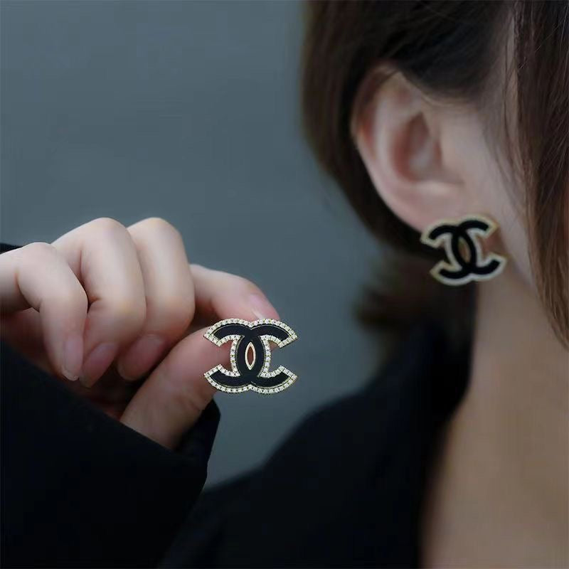 Vintage Letter Decoration Earrings